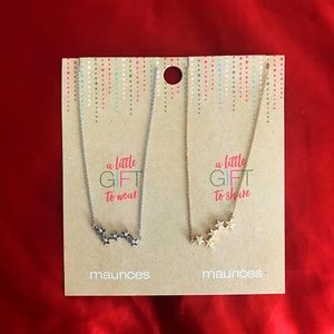 Best friend star rhinestone necklace set